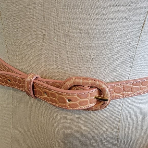 Banana Republic Accessories - Banana Republic Womens Pink Mauve Snakeskin  Italian Leather Belt Size: XL